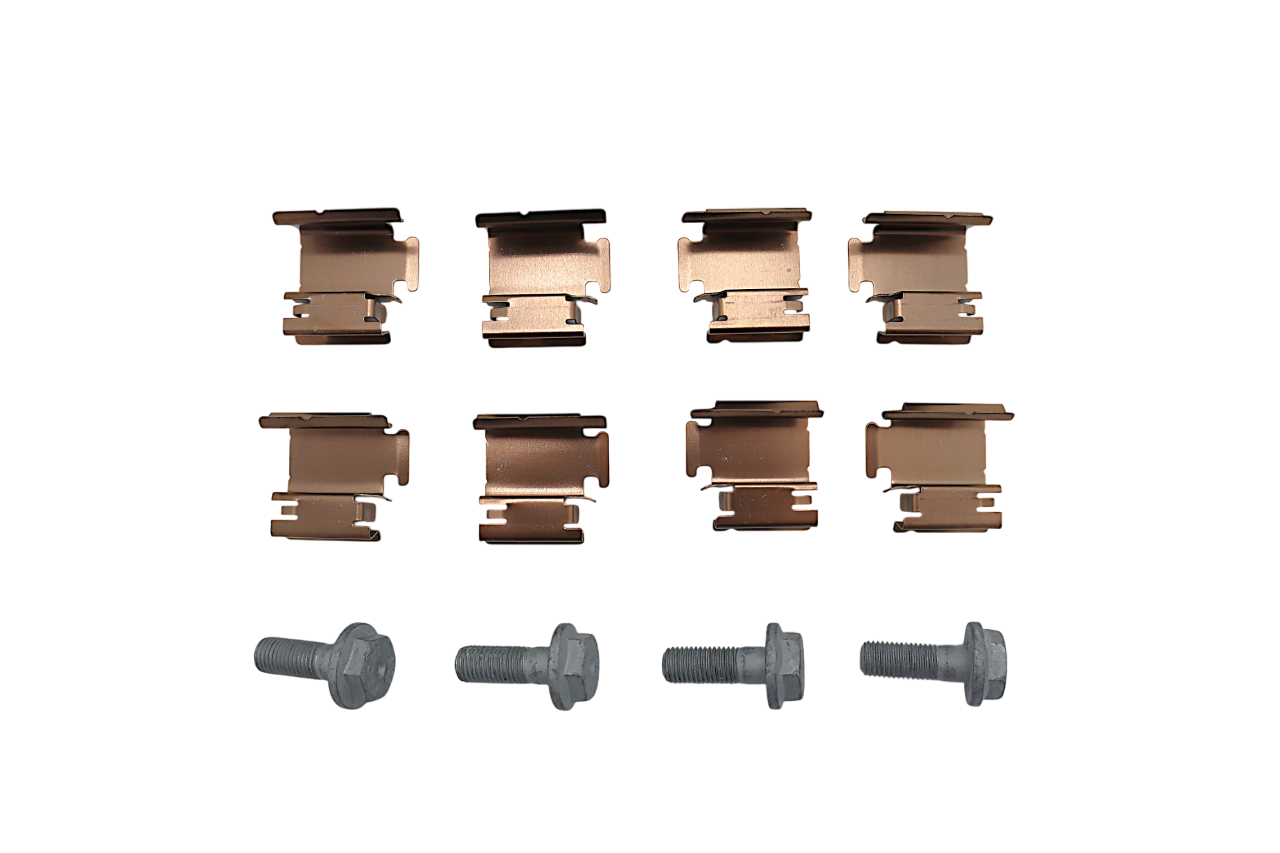 Original VW Crafter Satz Befestigungsteile für Scheibenbremsbeläge hinten