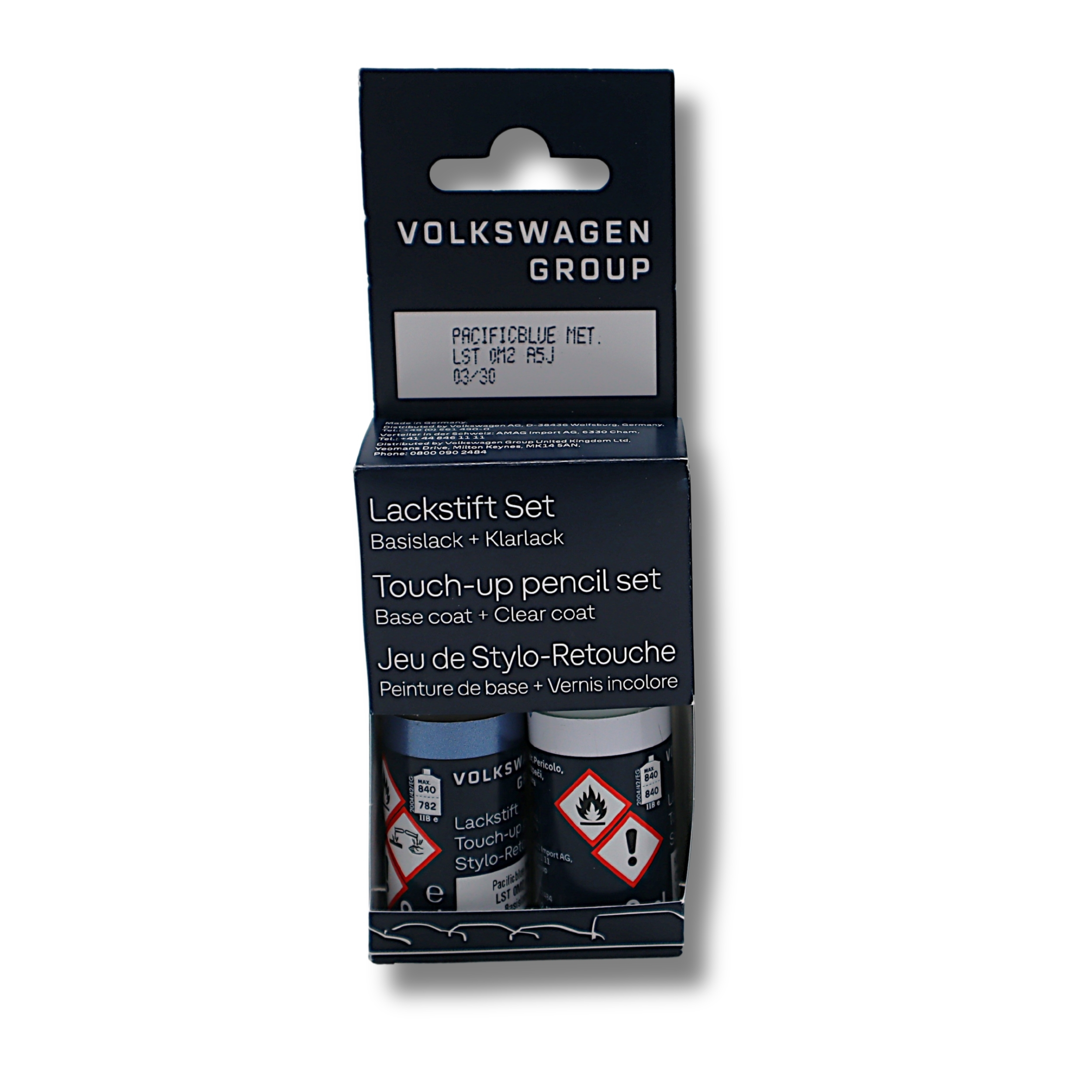 Original Audi VW SEAT Skoda Lackstiftset LA5J pacificblue-metallic  - LST0M2A5J