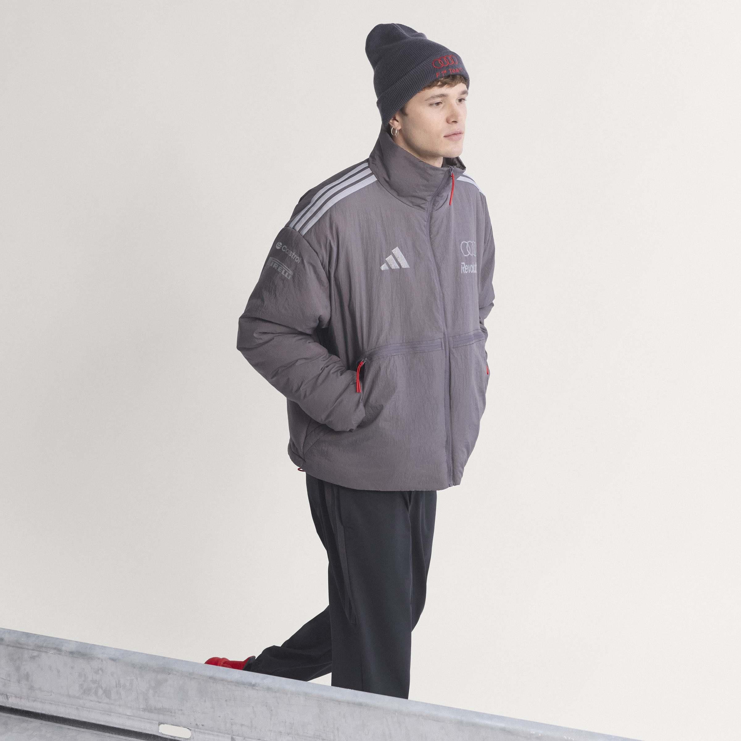 Original Audi Formel 1 Engineers Padded Jacket grau, Herren - 31326024-Konfig