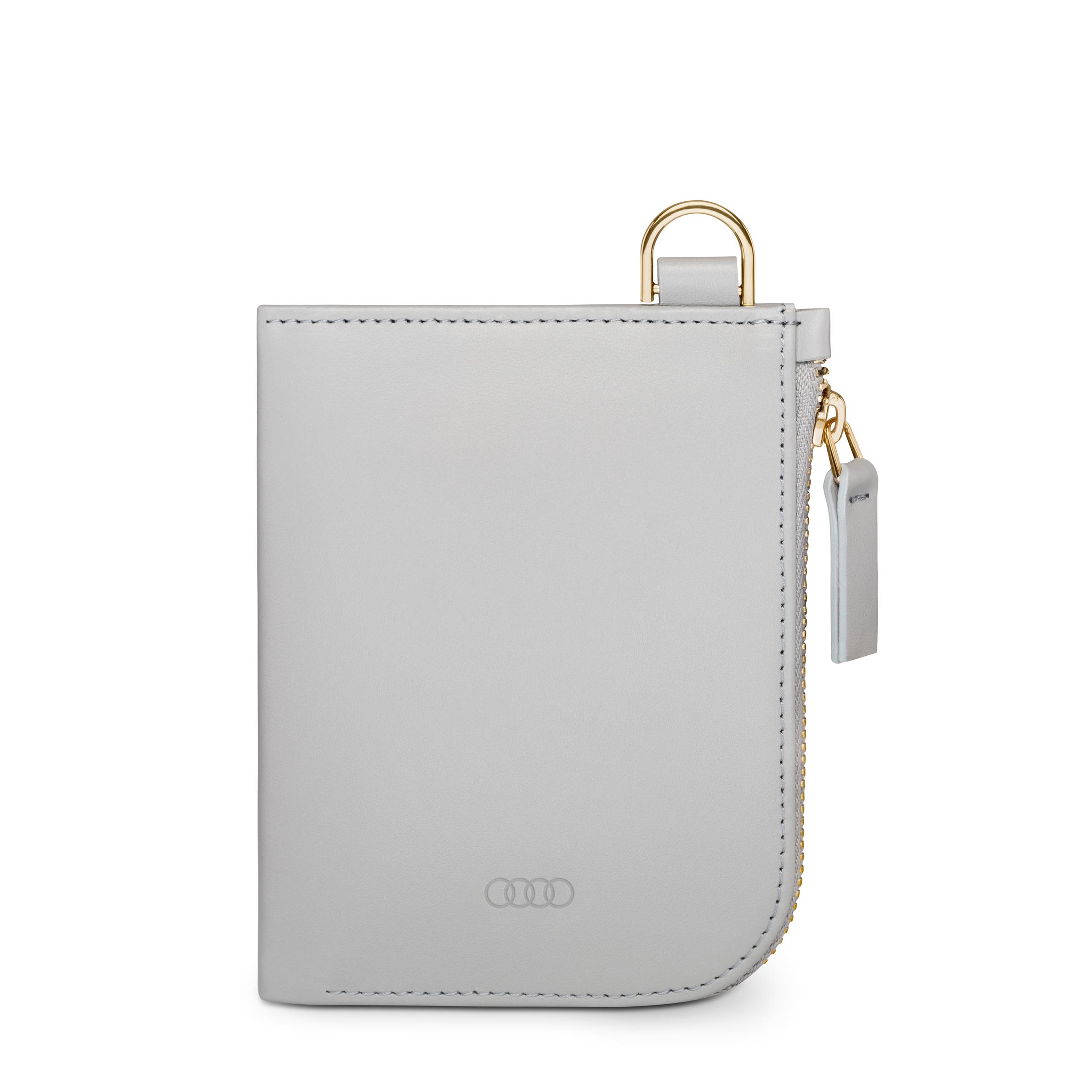 Original Audi Minibörse Leder, Damen, grau