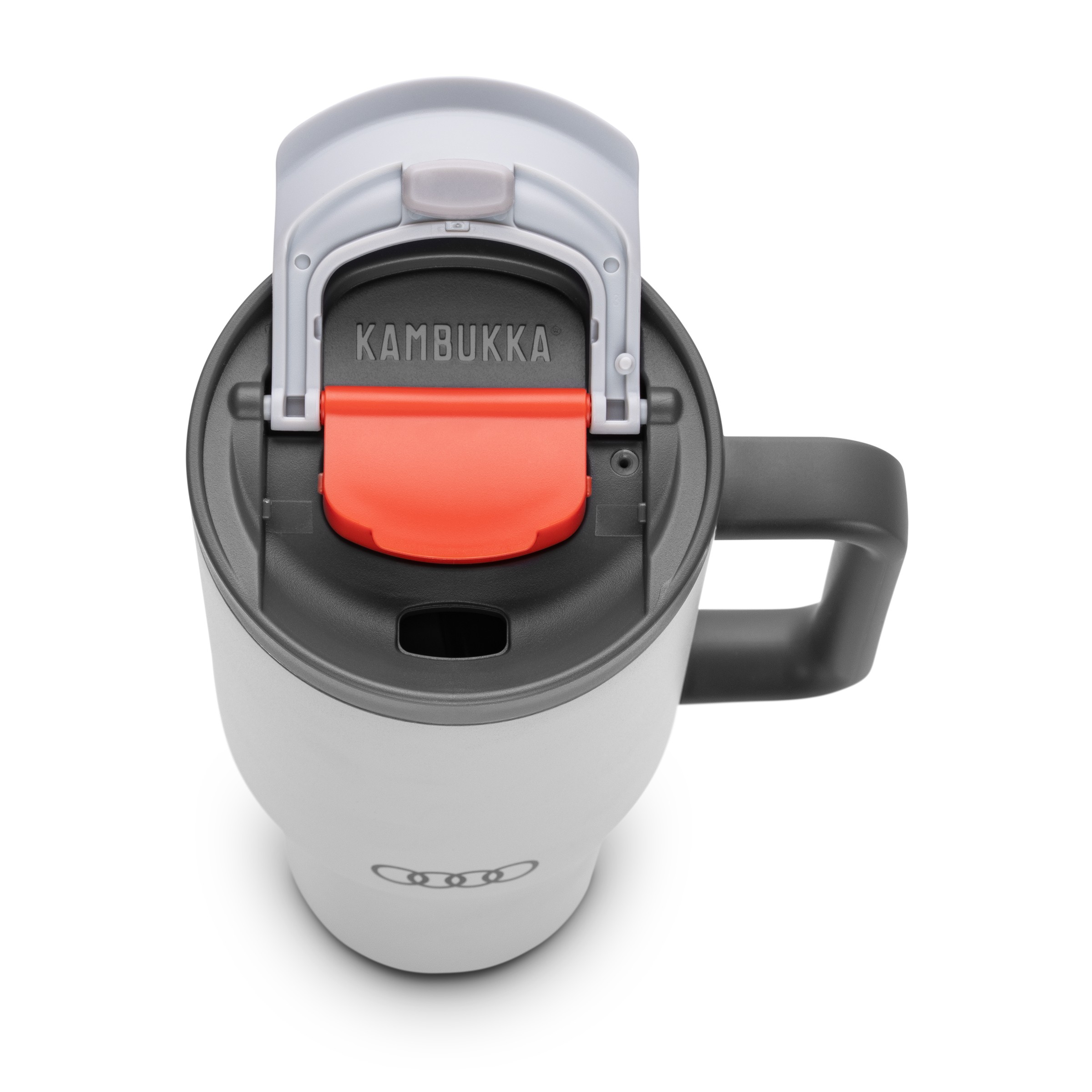 Original Audi Thermobecher Strohhalm, hellgrau