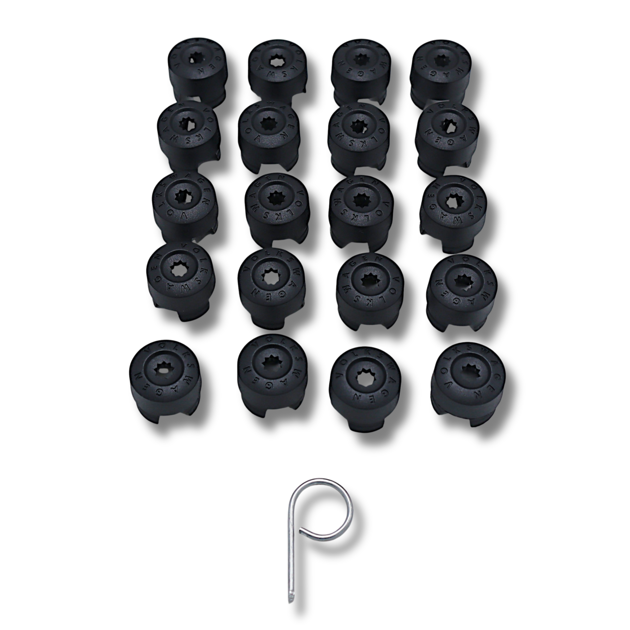 Original Abdeckkappen "SET" VW für Radschrauben Radschraubenkappe 7H0601173A 9B9  6X0012243