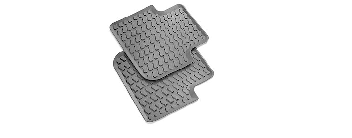 Original Audi A5 Coupe Gummifußmatten hinten schwarz, B-Ware ohne Befestigungspunkte