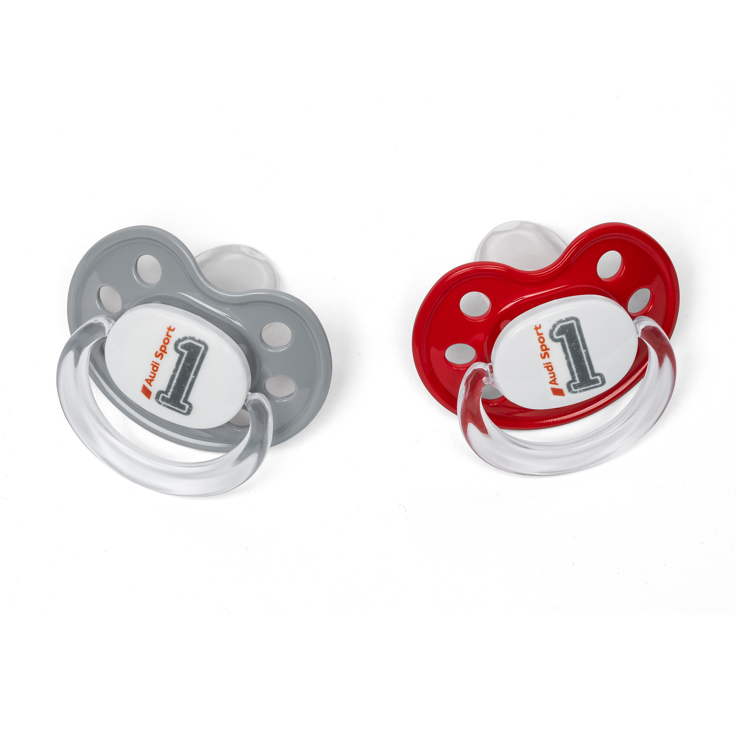 Audi Sport Schnuller 2er-Set mit Band Audi Baby Nuckel