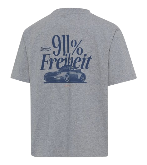 Original Porsche Retro Tshirt - Unisex, hellgrau - WAP811-Konfig