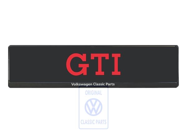 Original Volkswagen GTI Kennzeichenschild 