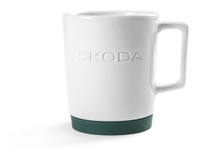 Original Skoda Porzellanbecher Kaffeebecher Kaffeetasse weiß – 6U0069601A