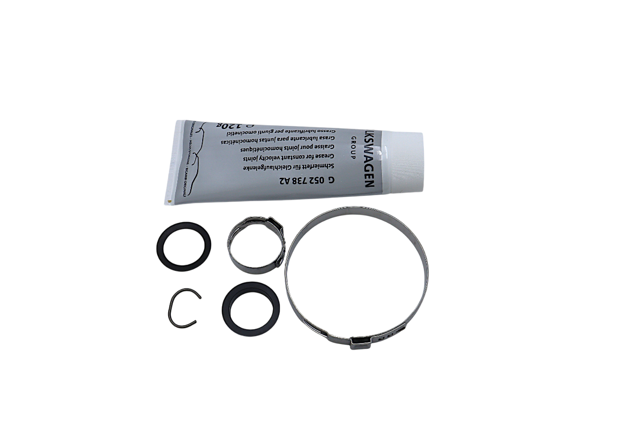 Original VW Golf Audi A3 Seat Altea Skoda Octavia Gelenkschutzhülle mit Montageteilen und Schmierfett aussen