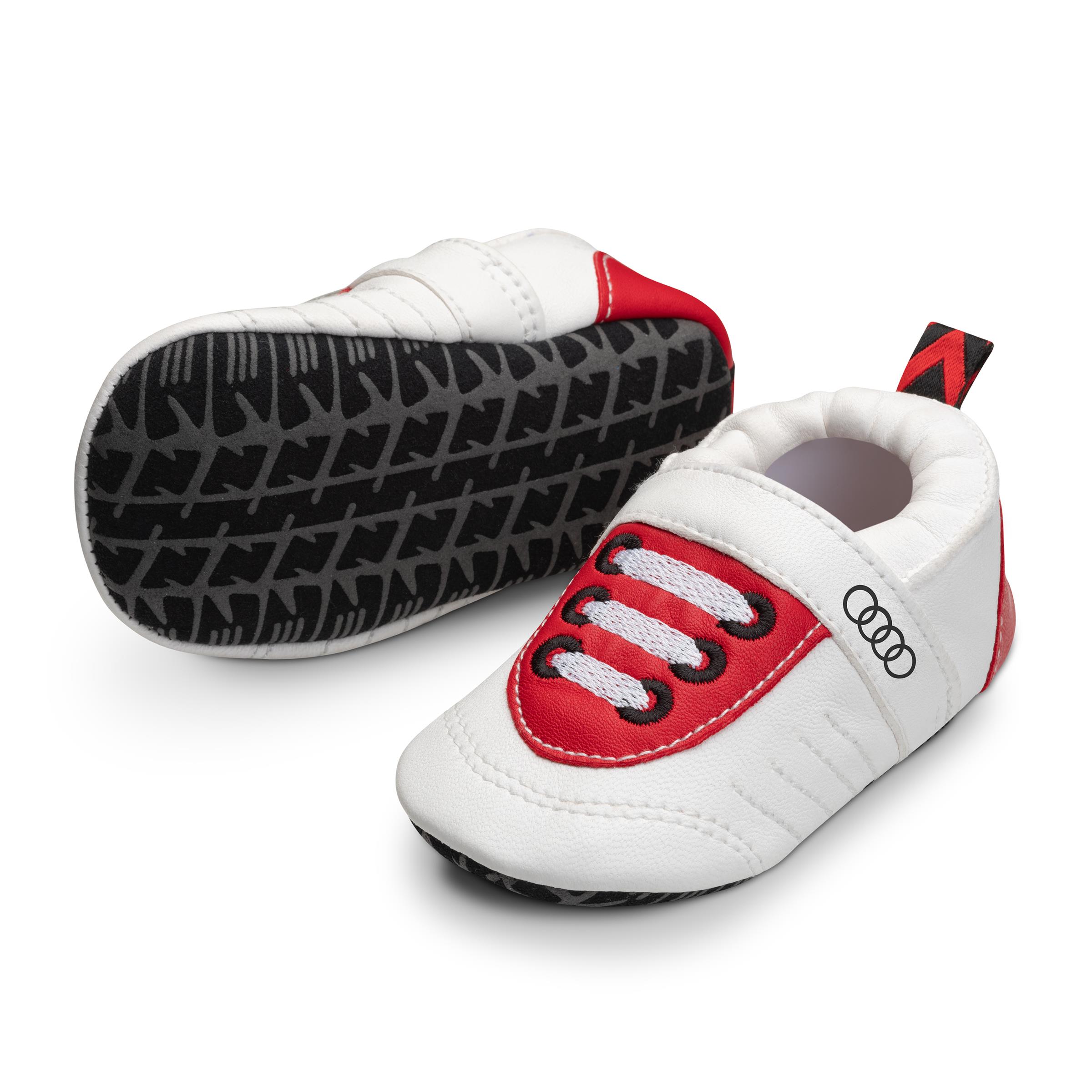 Original Audi Sport Schühchen, Baby, weiß/rot, 17-18