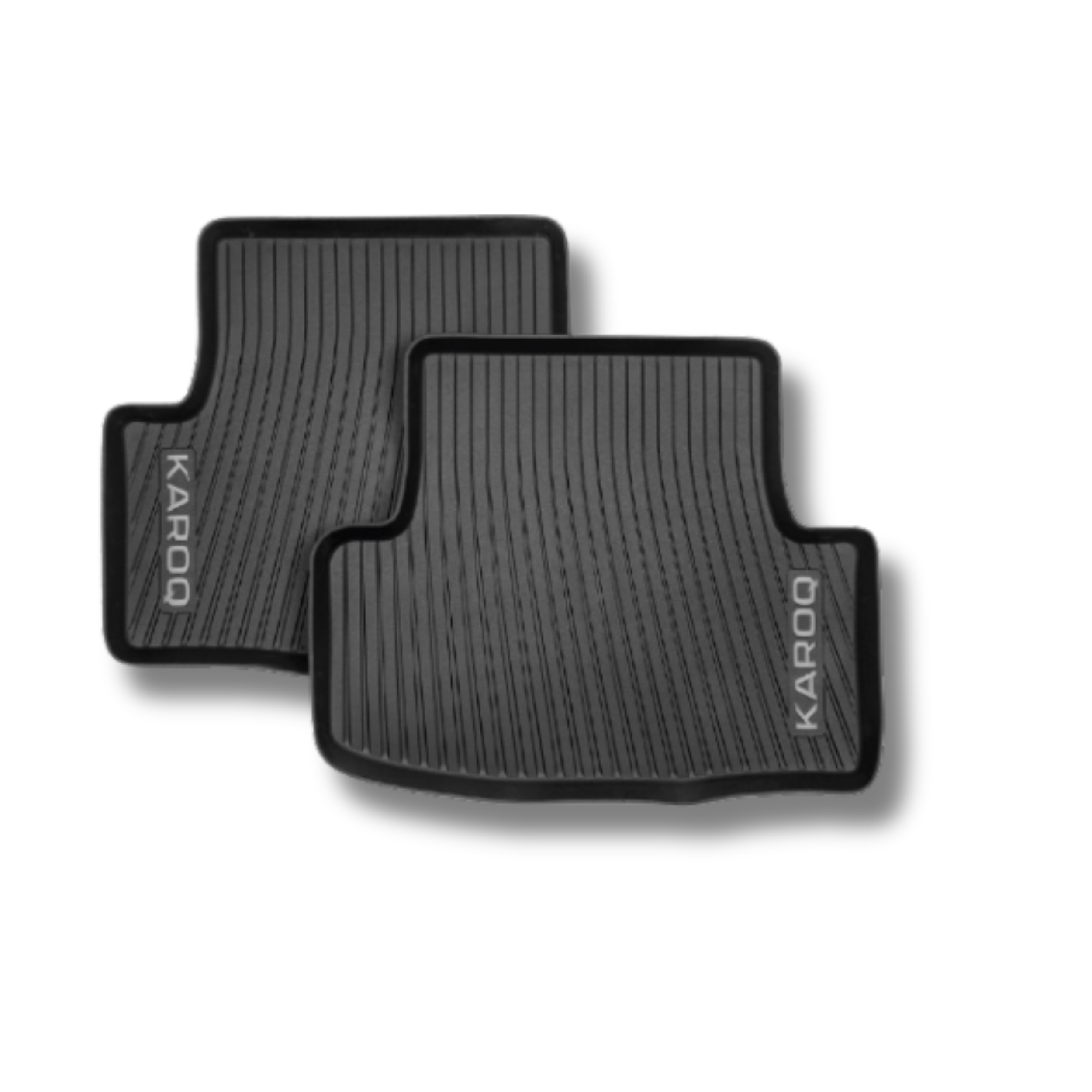 Original Skoda Karoq Allwetterfußmatten hinten schwarz/grau