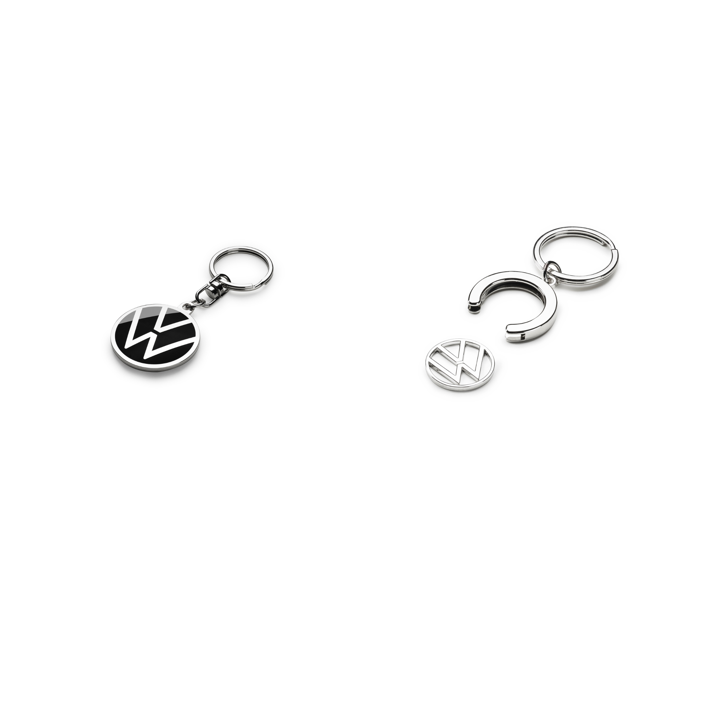 Original "SET" VW Einkaufswagenchip & Logo Schlüsselanhänger Original "SET" VW Einkaufswagenchip & Logo Schlüsselanhänger