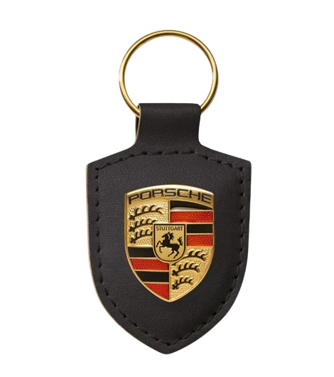 Porsche Schlüsselanhänger Schwarz - Wappen