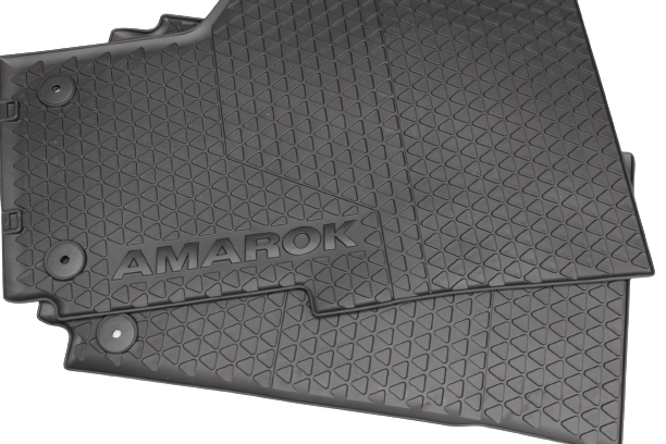 Original Volkswagen Amarok Gummifußmatten-Set, vorne und hinten
