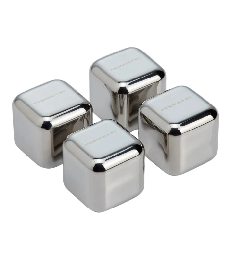 Original Porsche Edelstahl-Eiswürfel 4er-Set -WAP0500100TEWS