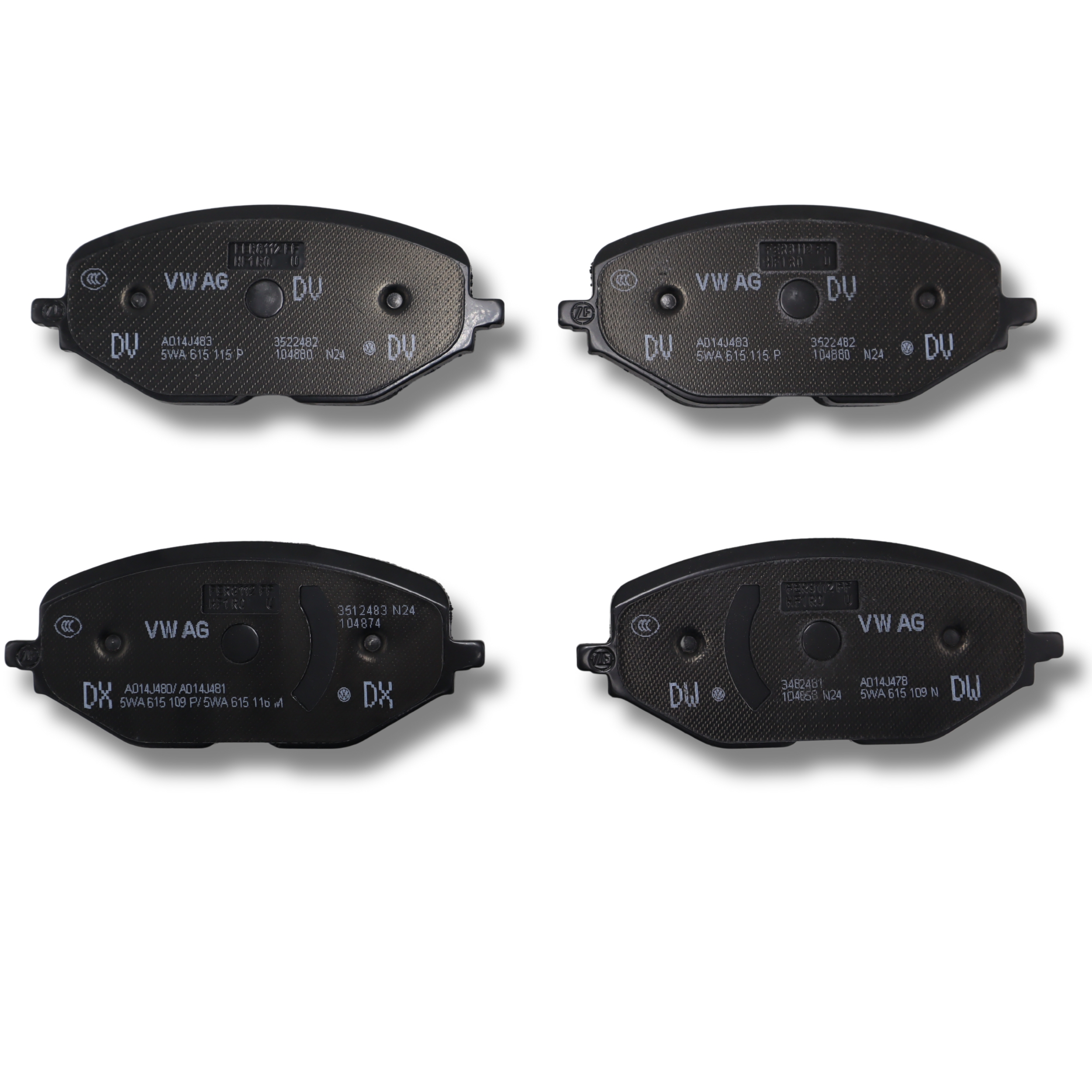 Original VW SEAT Škoda Bremsbeläge vorne 288x25mm – 5WA698151P