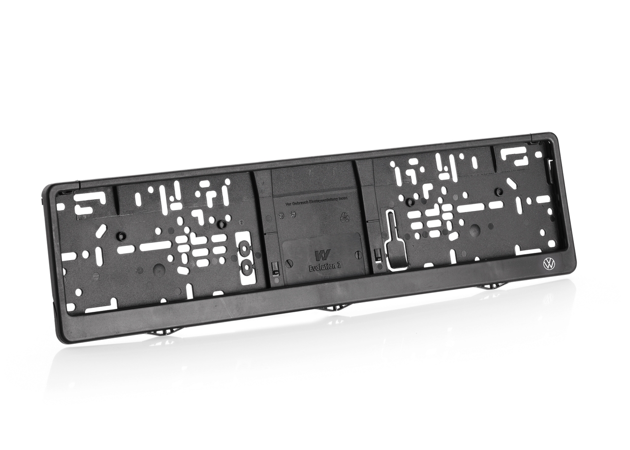 Original Volkswagen Kennzeichenhalter Schwarz Kennzeichenträger Nummernschild