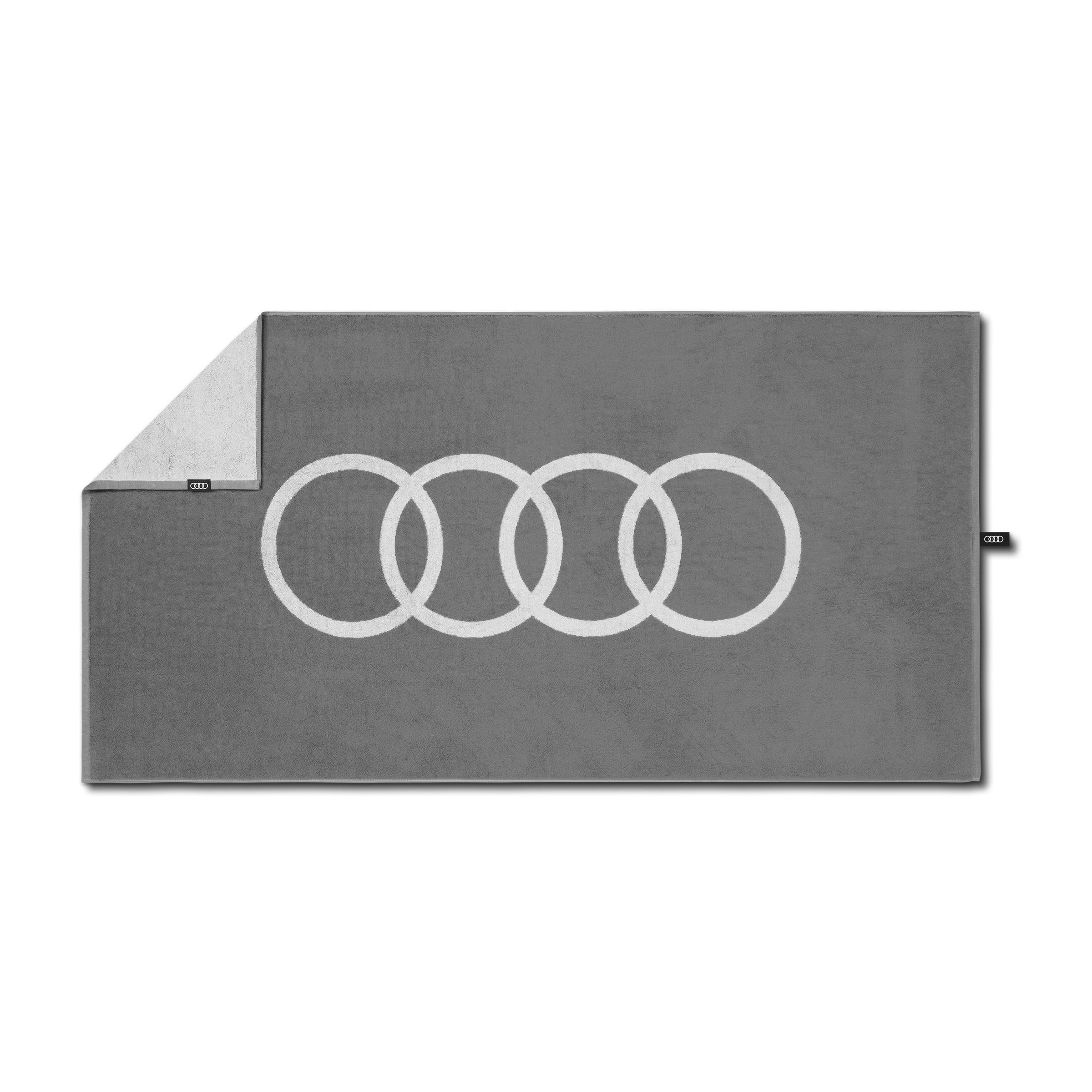 Original Audi Badehandtuch, hellgrau, 80x150cm Handtuch Badehandtuch