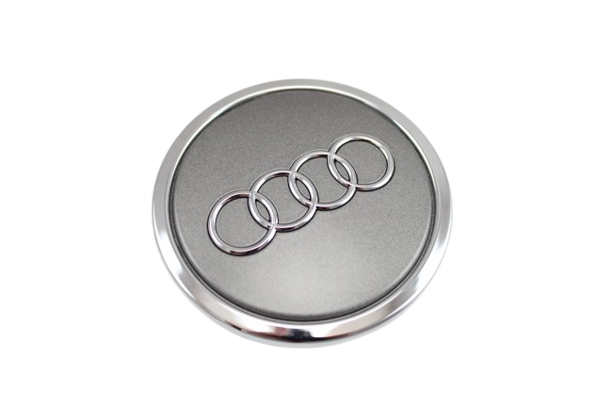 Original Audi Radzierkappe Nabenkappe Felgendeckel grau metallic