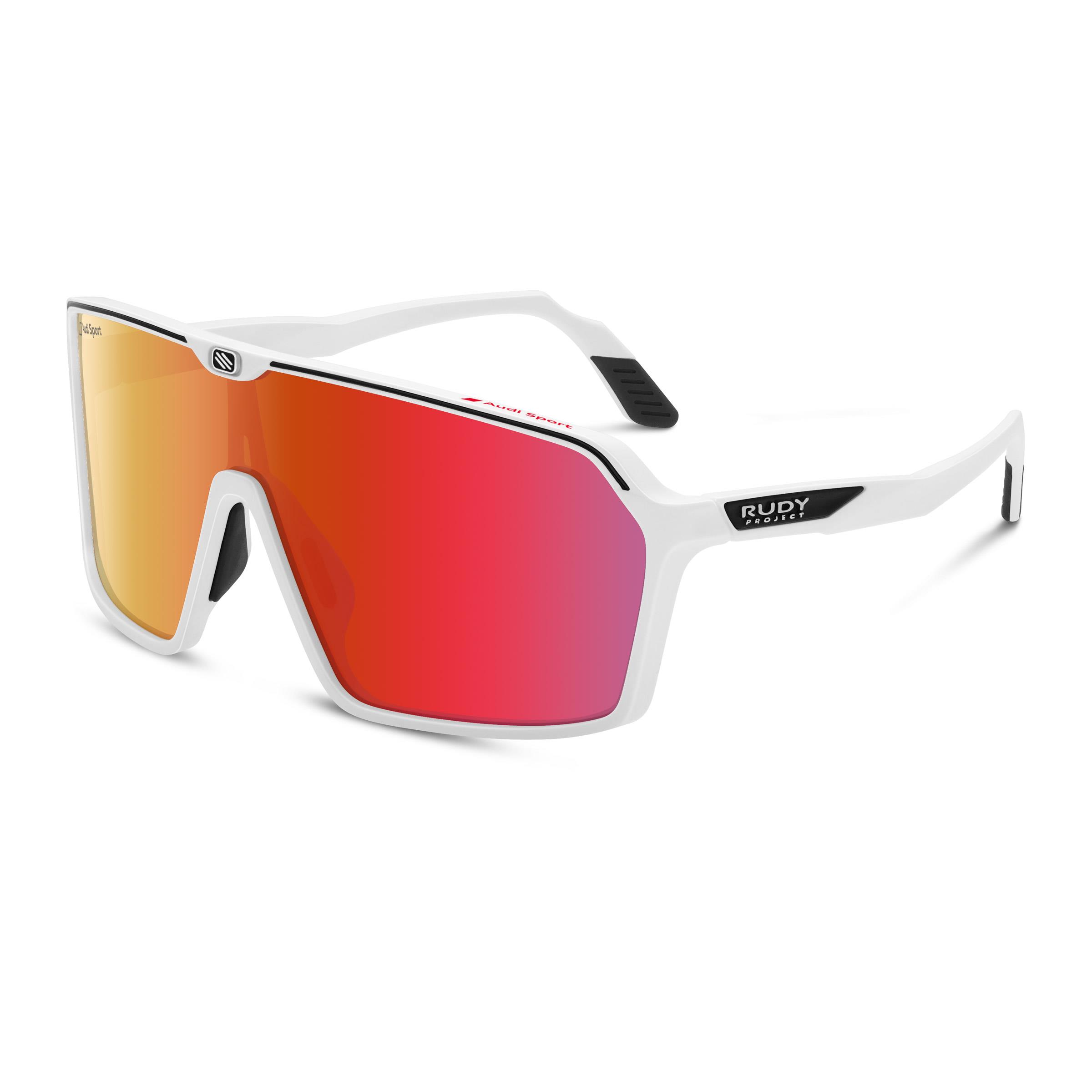 Original Audi Sport Sonnenbrille verspiegelt, weiß rot 