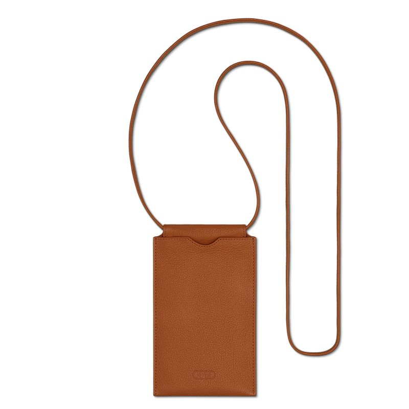 Original Audi Smartphone-Tasche Leder braun Handyhülle Handy Umhängetasche Case