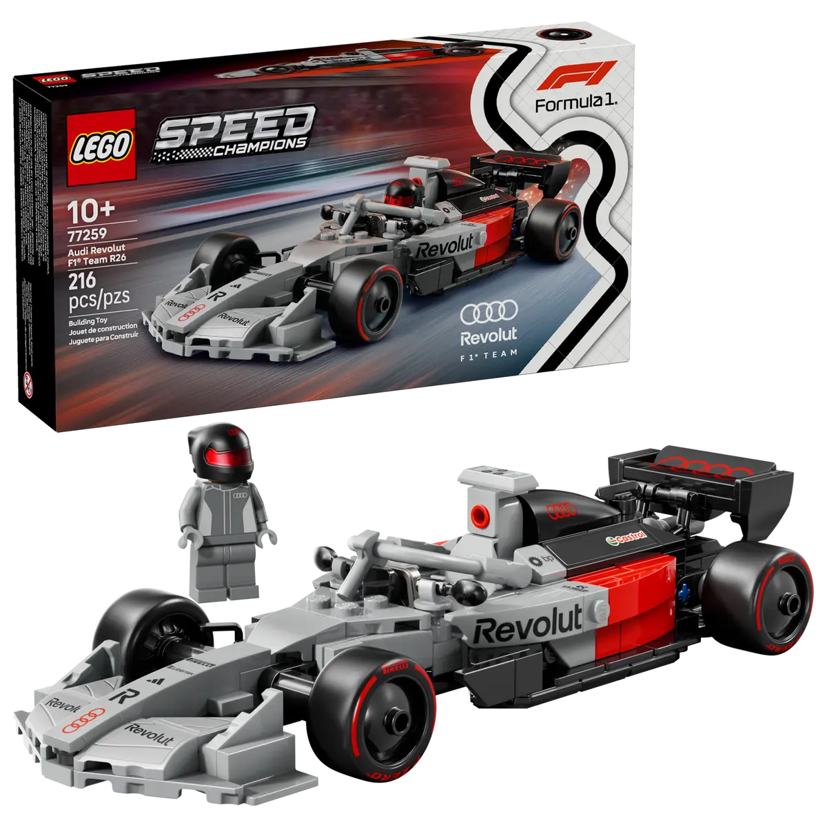 Original Lego Speed Champions Audi Revolut F1® R26, grau/rot/schwarz - 3202600010