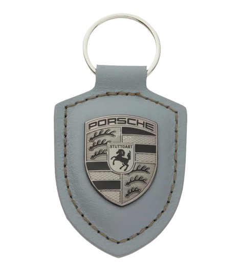 Original Porsche Schlüsselanhänger Wappen Logo Emblem vanadiumgraumetallic
