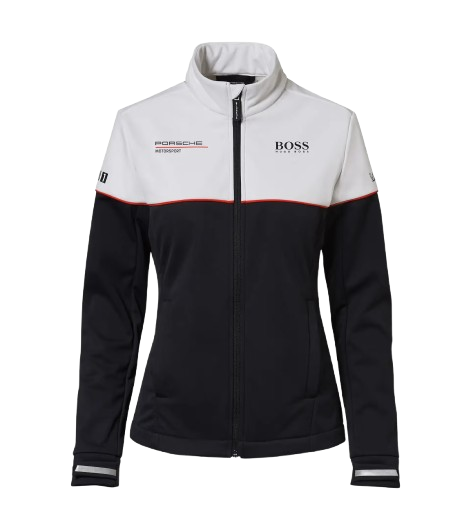 Original Porsche Softshelljacke Motorsport - Damen, weiß-schwarz- WAP4360-Konfig