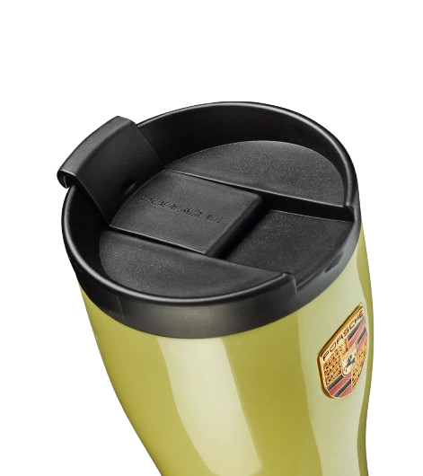 Original Porsche Thermobecher Wappen, gelb - WAP0504040STHB