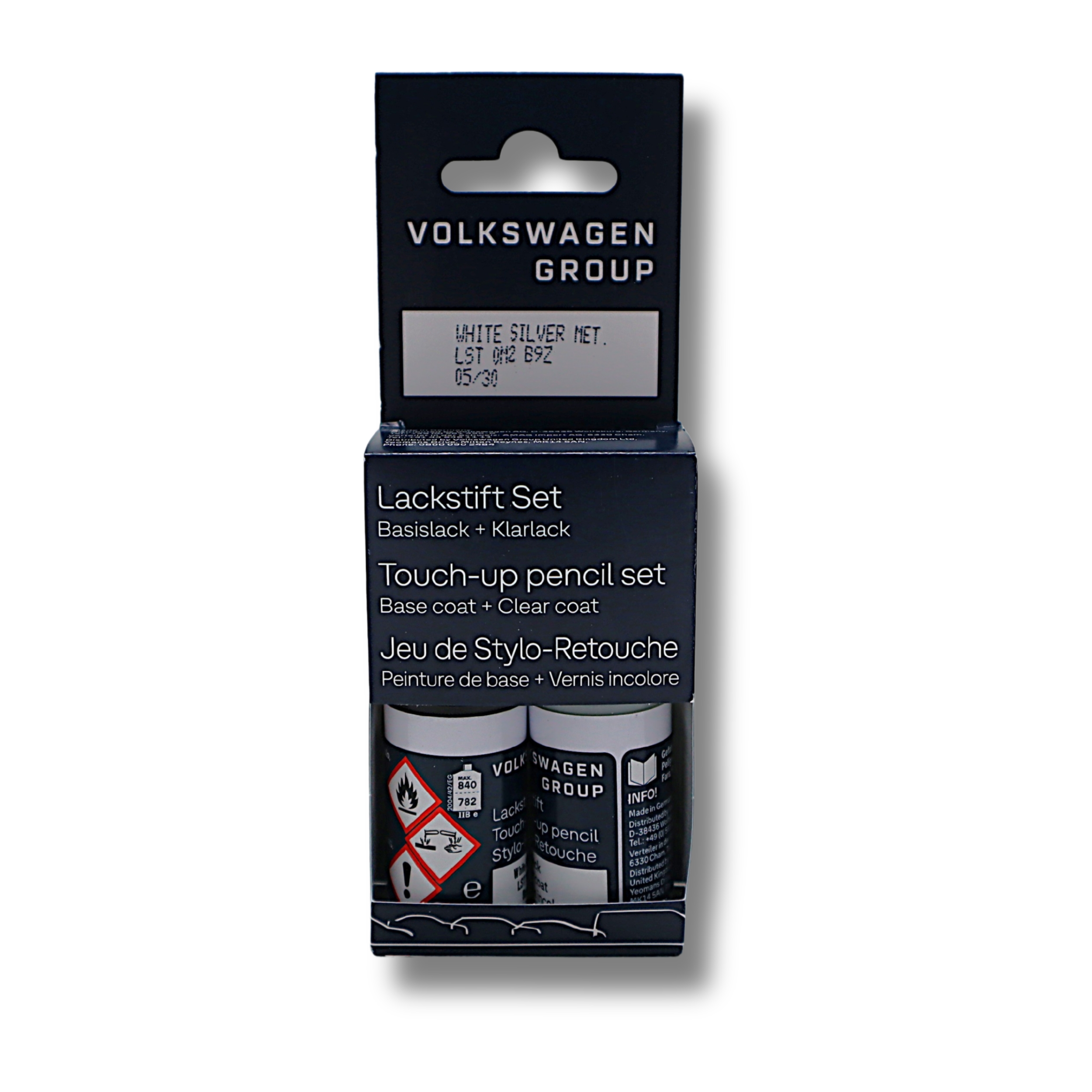 Original Audi VW SEAT Skoda Lackstiftset LB9Z white silver-metallic  - LST0M2B9Z