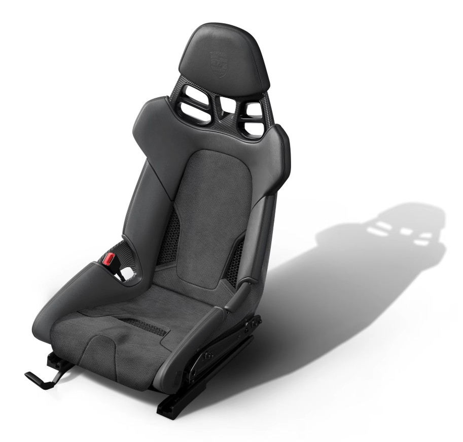 1 Satz Original Porsche Vollschalensitz Gurtführungen lackiert für Cayman 718/982 in Tiefschwarzmetallic ( Lackfarbe: Tiefschwarz Metallic C9X ) - 99104480455C9X