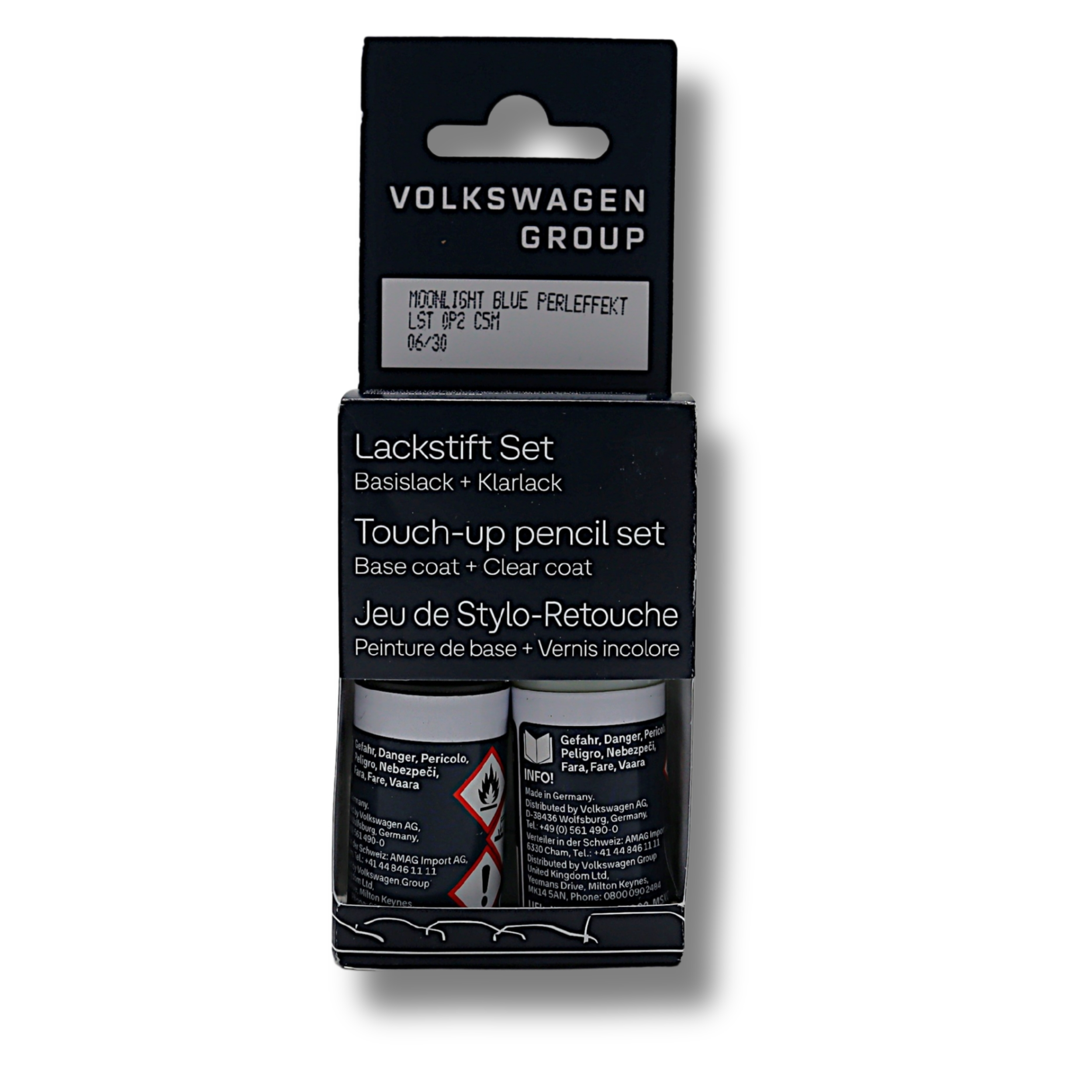 Original Audi VW SEAT Skoda Lackstiftset LC5M moonlightblue-perleffekt  - LST0P2C5M