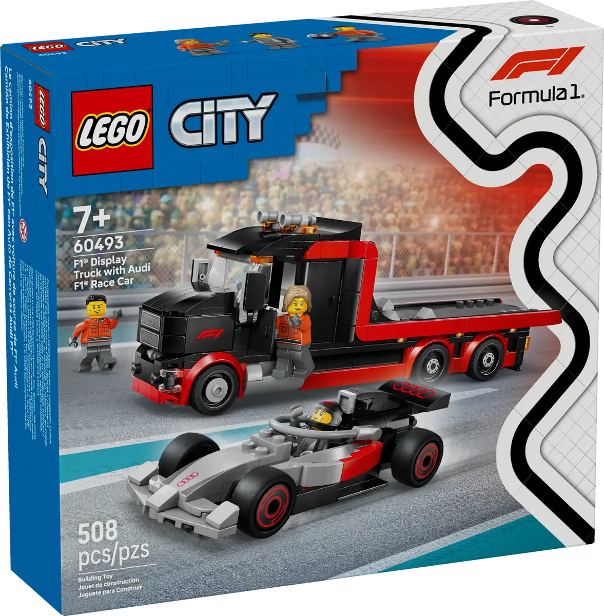 Original Lego City Audi F1® grau/rot/schwarz mit F1® D. Truck schwarz