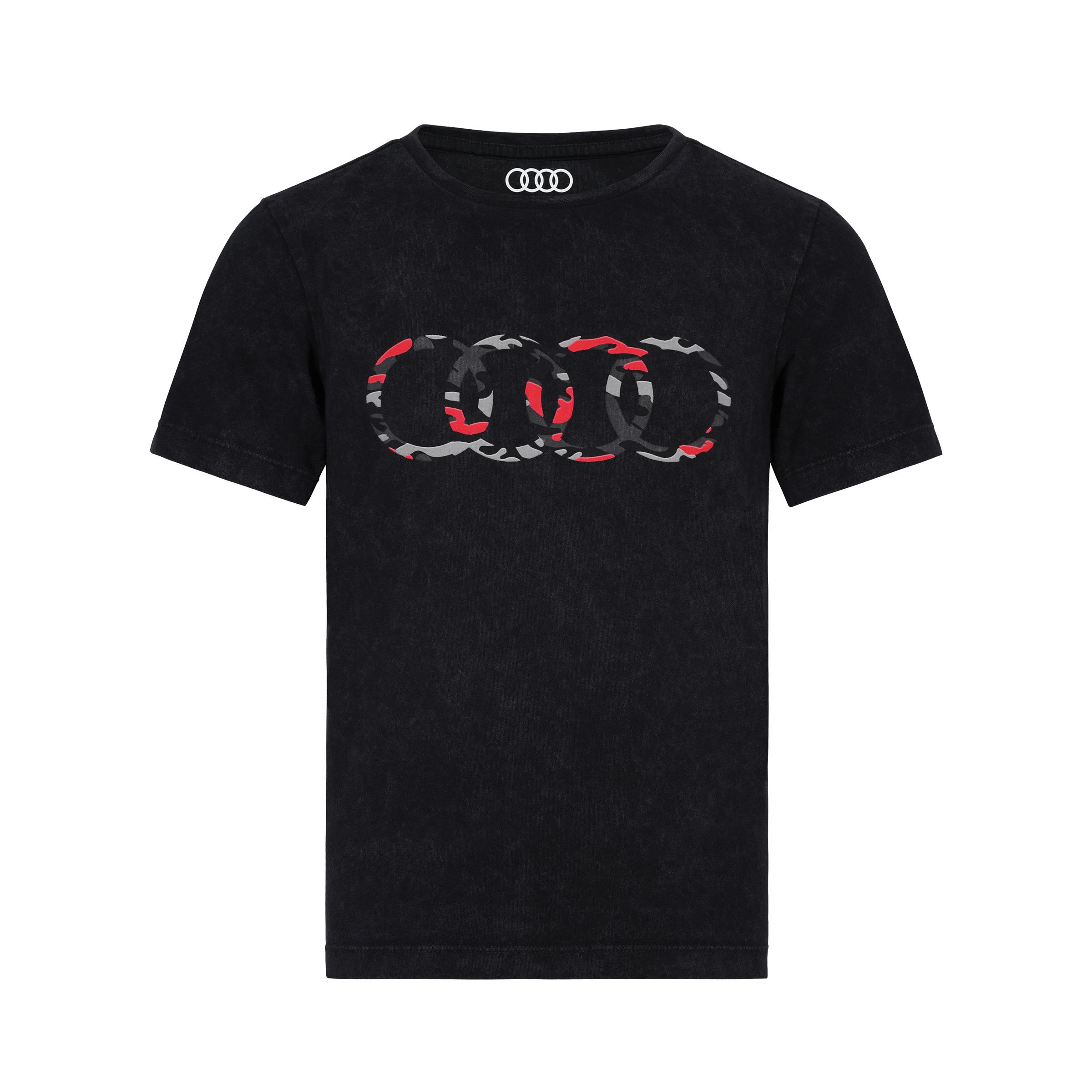 Original Audi Shirt Jungen, Kinder, dunkelgrau T Shirt 