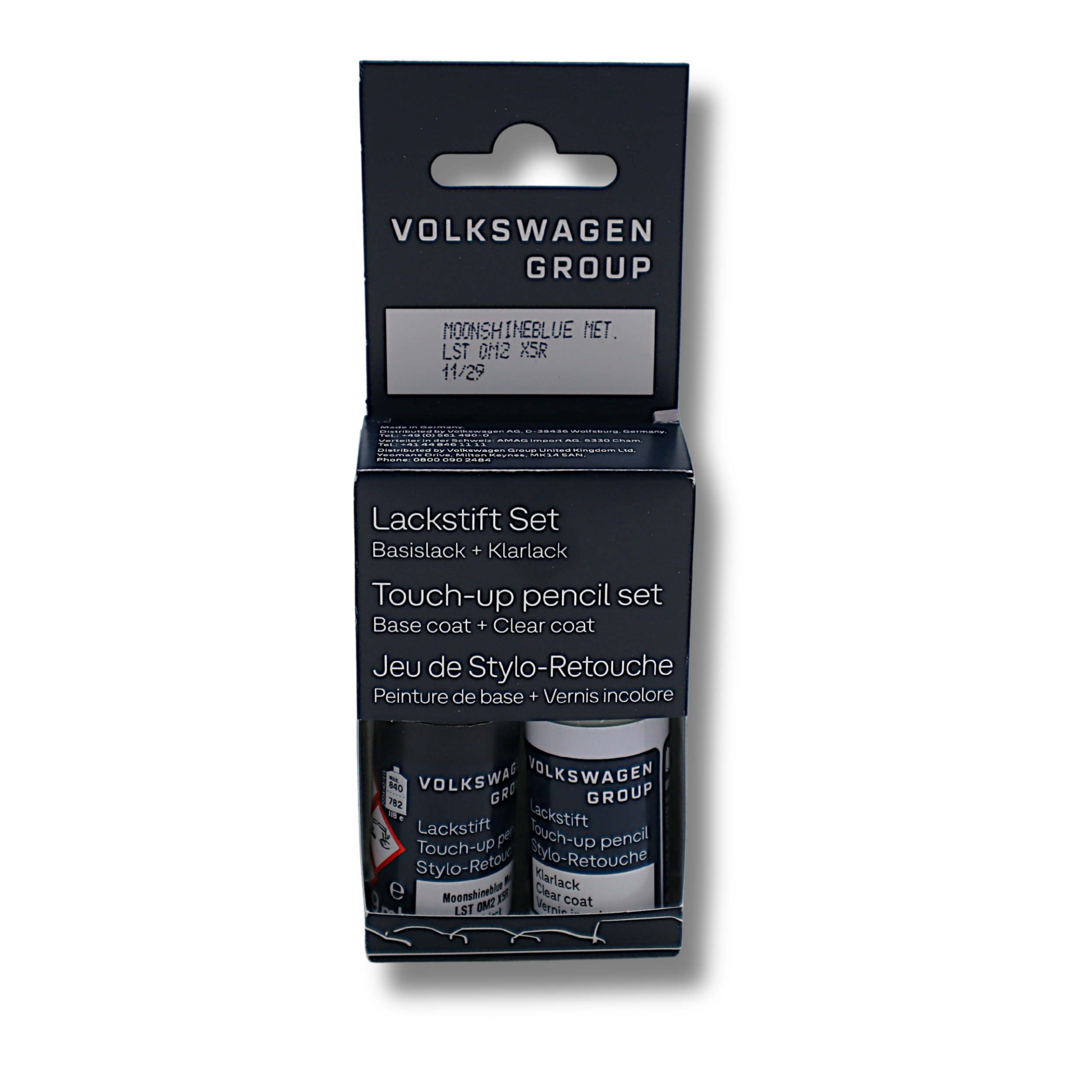 Original Audi VW SEAT Skoda Lackstiftset LX5R moonshineblue-metallic  - LST0M2X5R