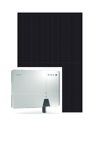 Photovoltaik-Paket 10 kWp Glas-Folie Black+ KACO Wechselrichter