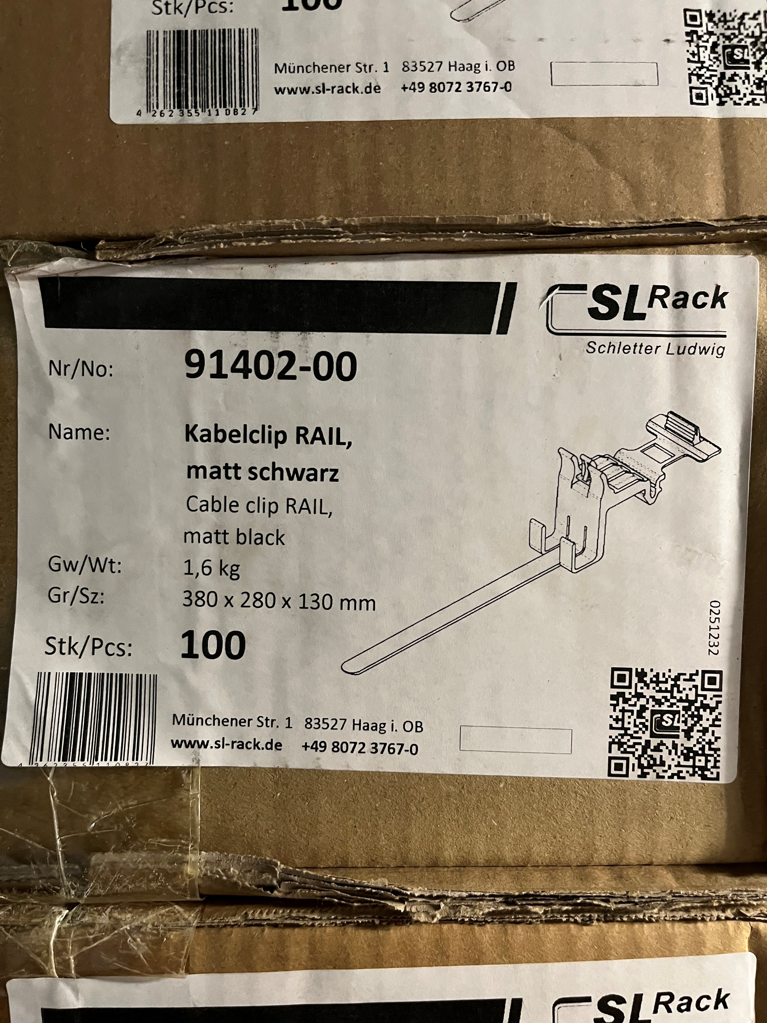 SL-Rack Kabelclip Tragprofil