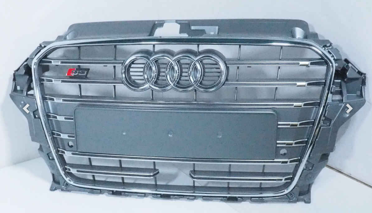 Original Audi A3 Kühlergrill für Fahrzeuge mit Einparkhilfe platinumgrau - 8V3853651E 1RR