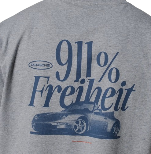 Original Porsche Retro Tshirt - Unisex, hellgrau - WAP811-Konfig