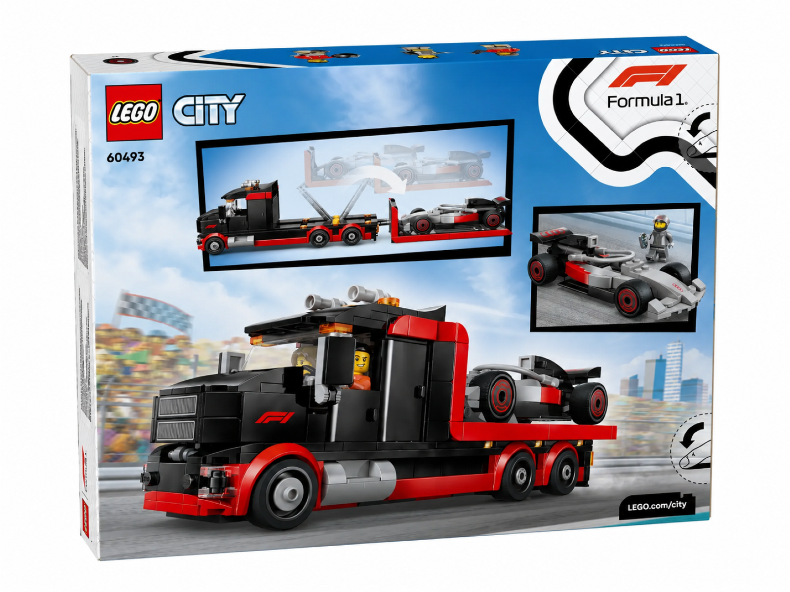 Original Lego City Audi F1® grau/rot/schwarz mit F1® D. Truck schwarz