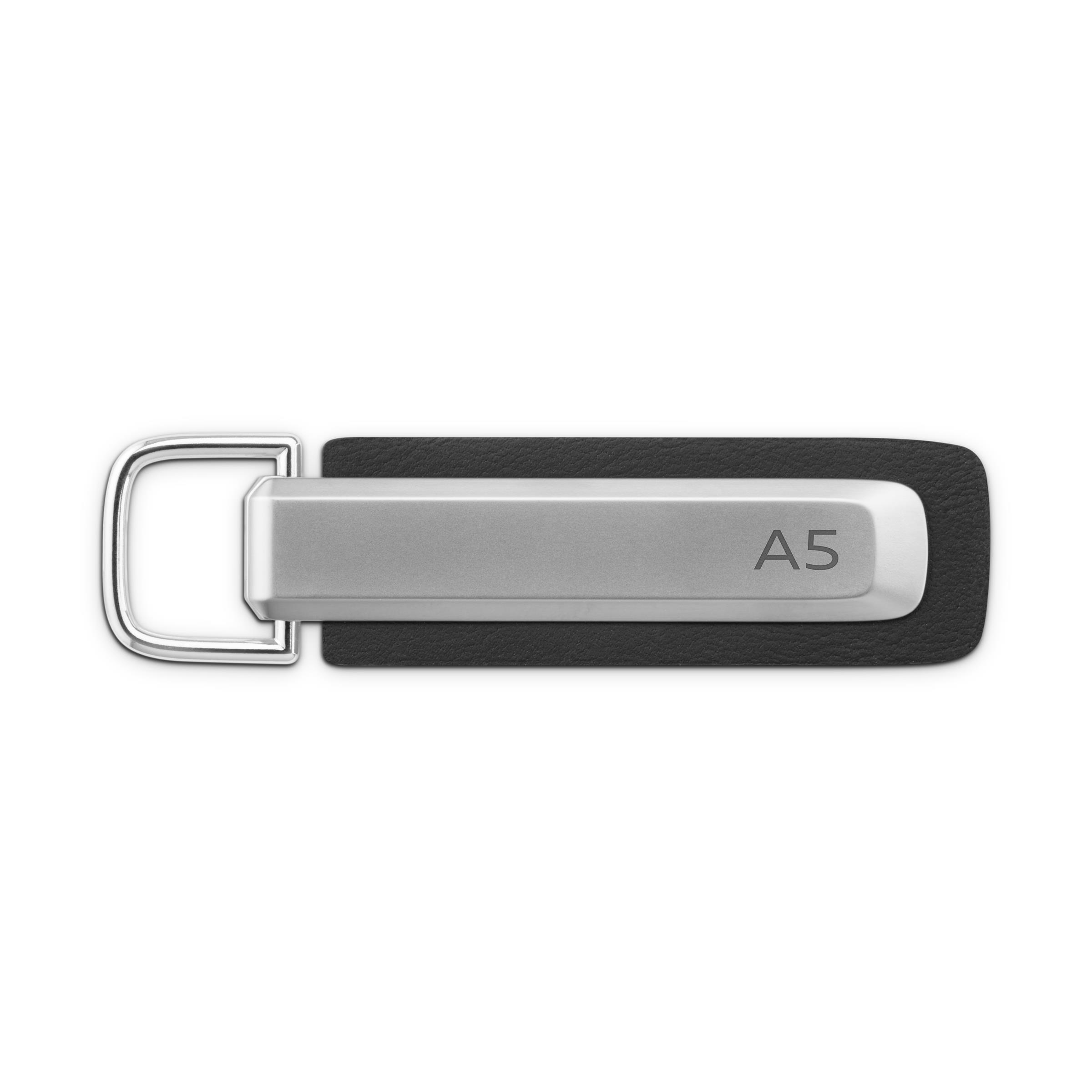 Original Audi Schlüsselanhänger A5, silber/schwarz