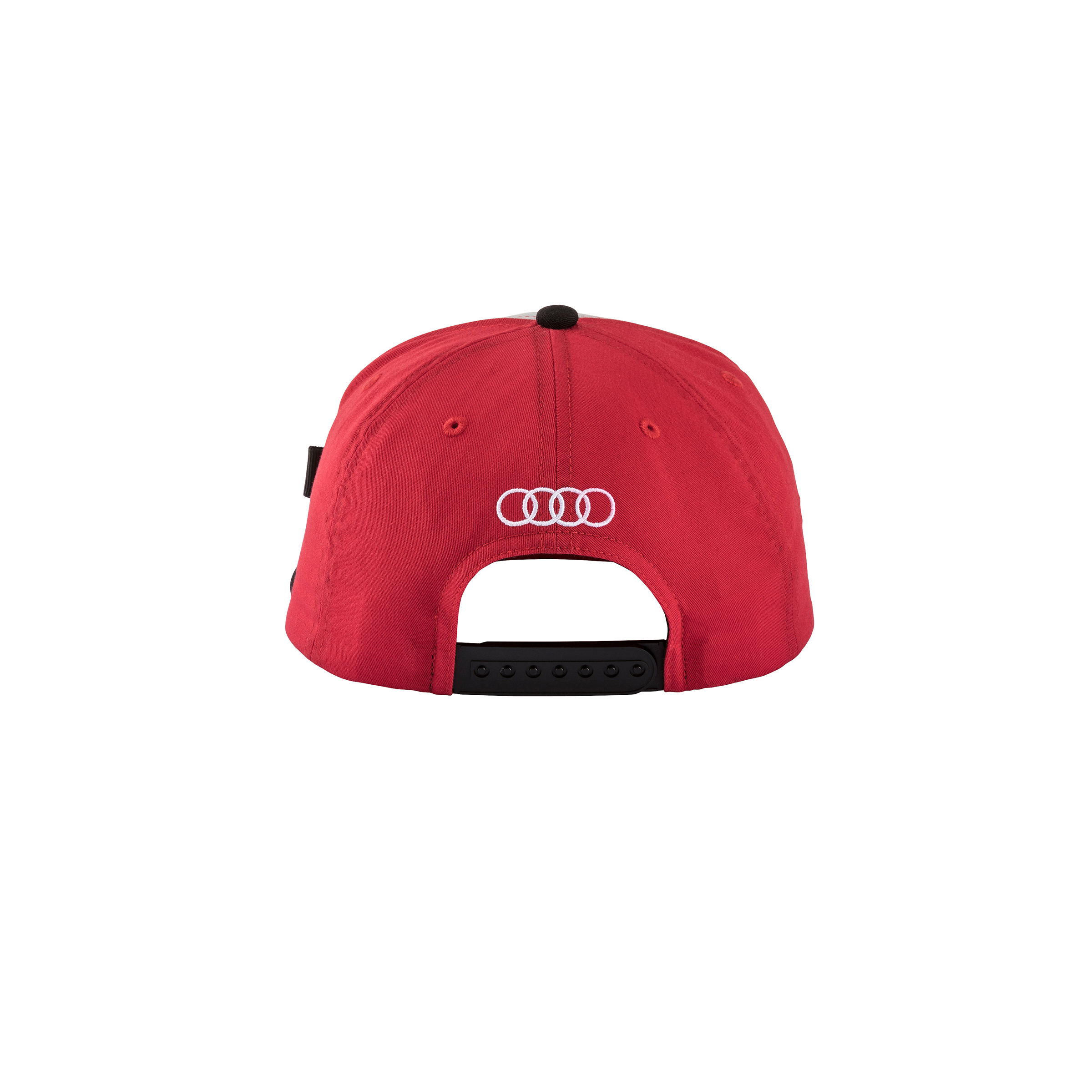 Original Audi Cap ADUI, Kinder, grau/rot Baseballcap Basecap Baseballkappe