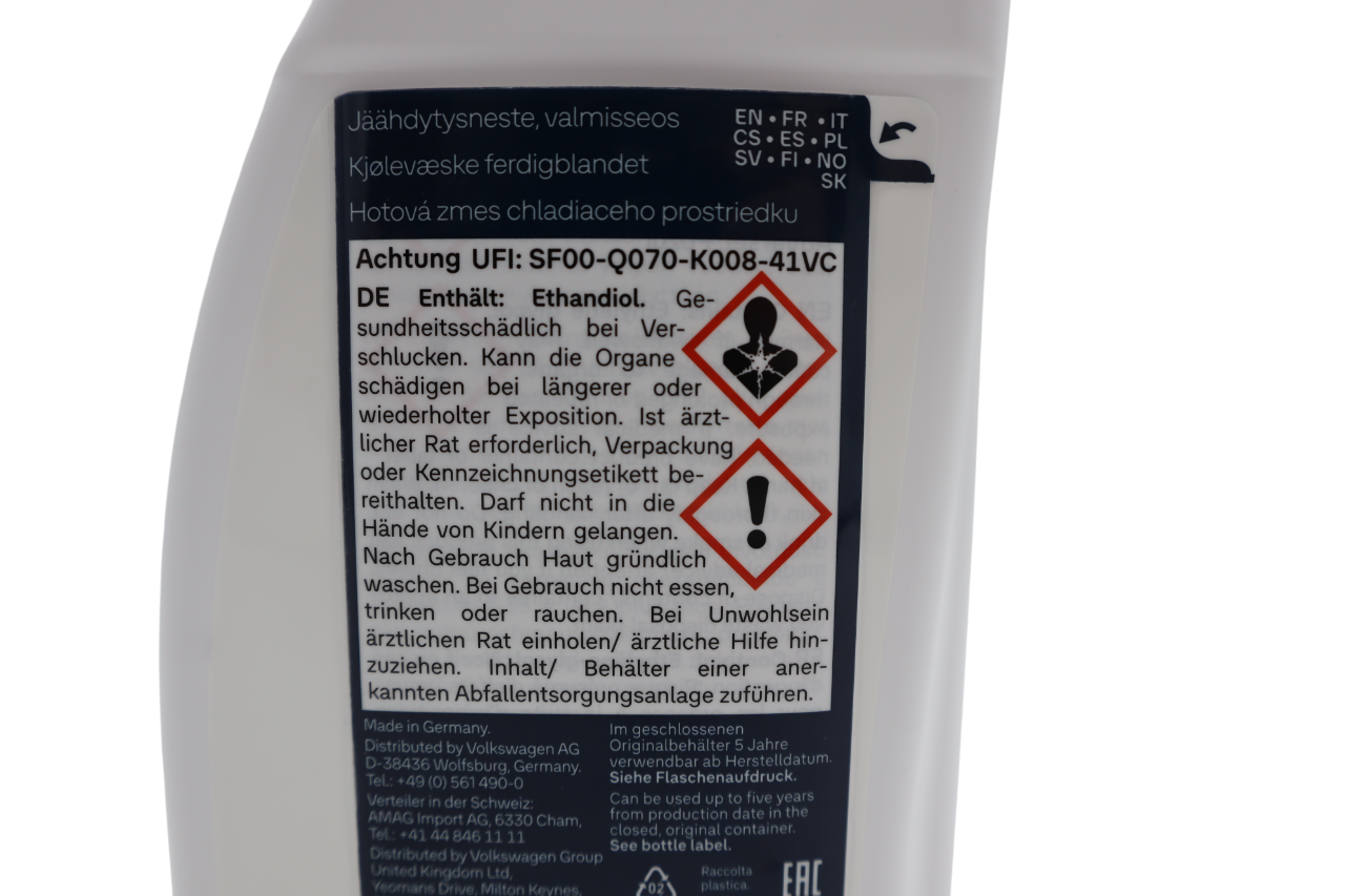 Original Audi VW Seat Skoda Kühlmittel Kühlerfrostschutz Fertigmischung G12 Evo