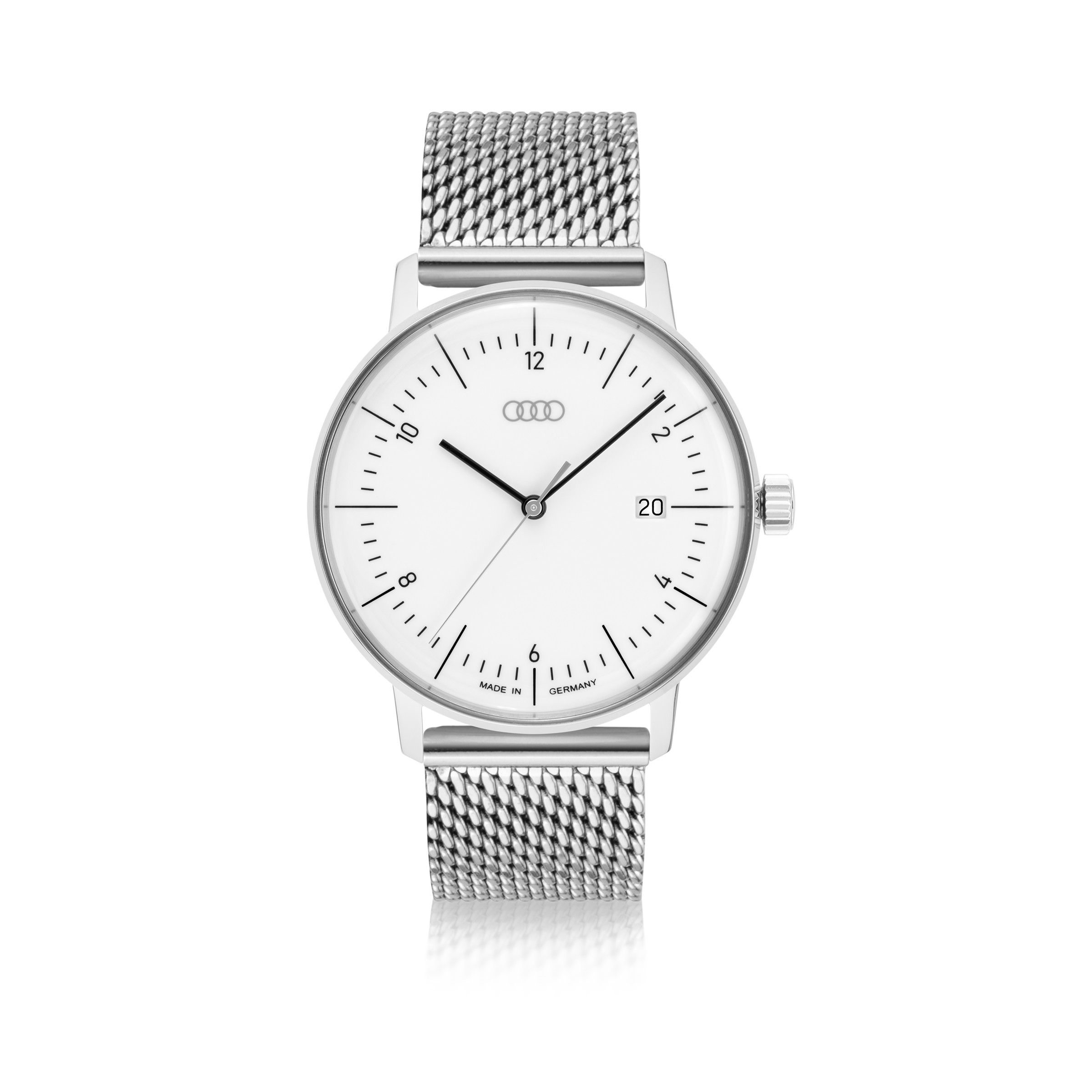 Original Audi Uhr silber/weiß, Armbanduhr