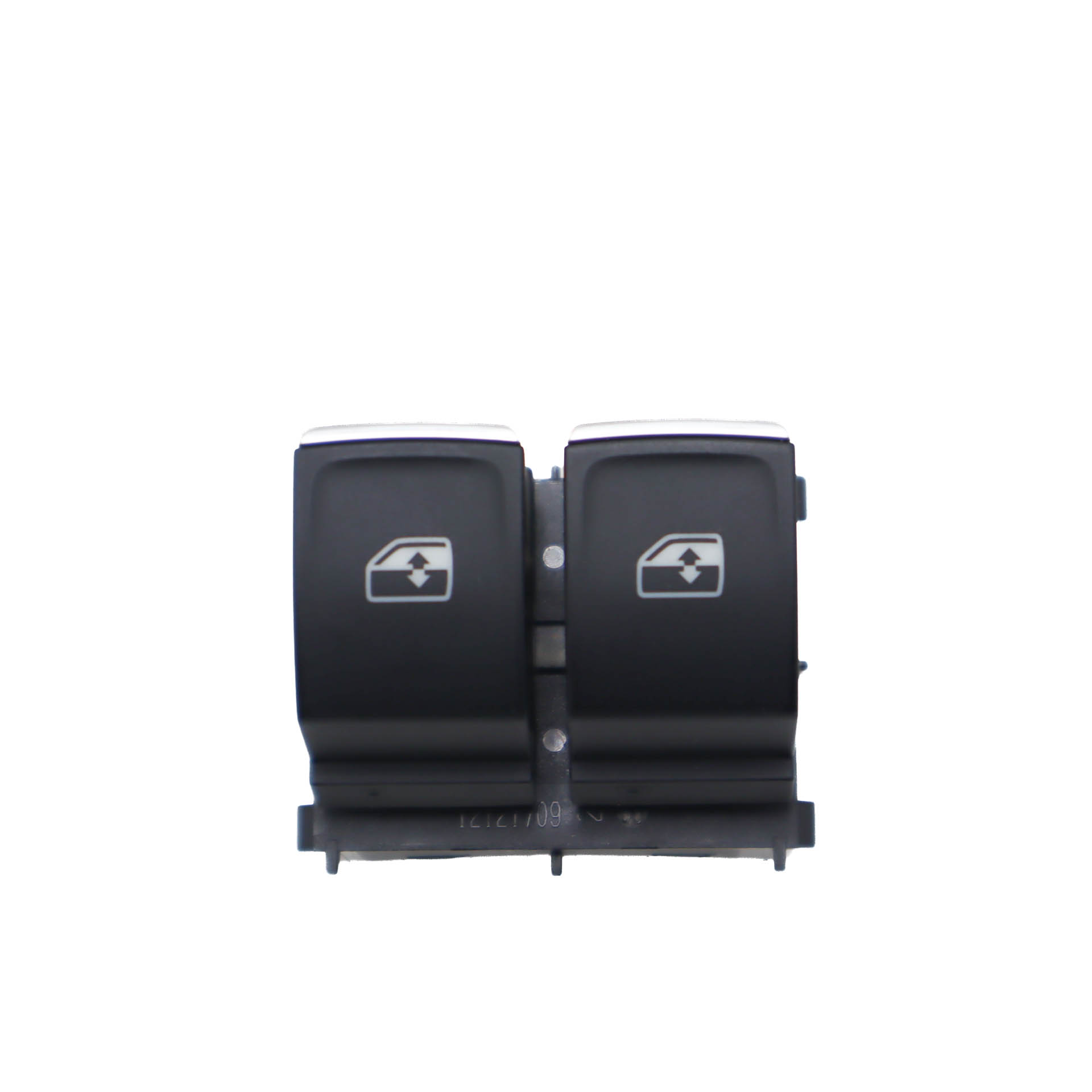 Original VW Schalter für elektrischen Fensterheber Fahrerseite schwarz/alu 2 fach – 5G0959858EWZU
