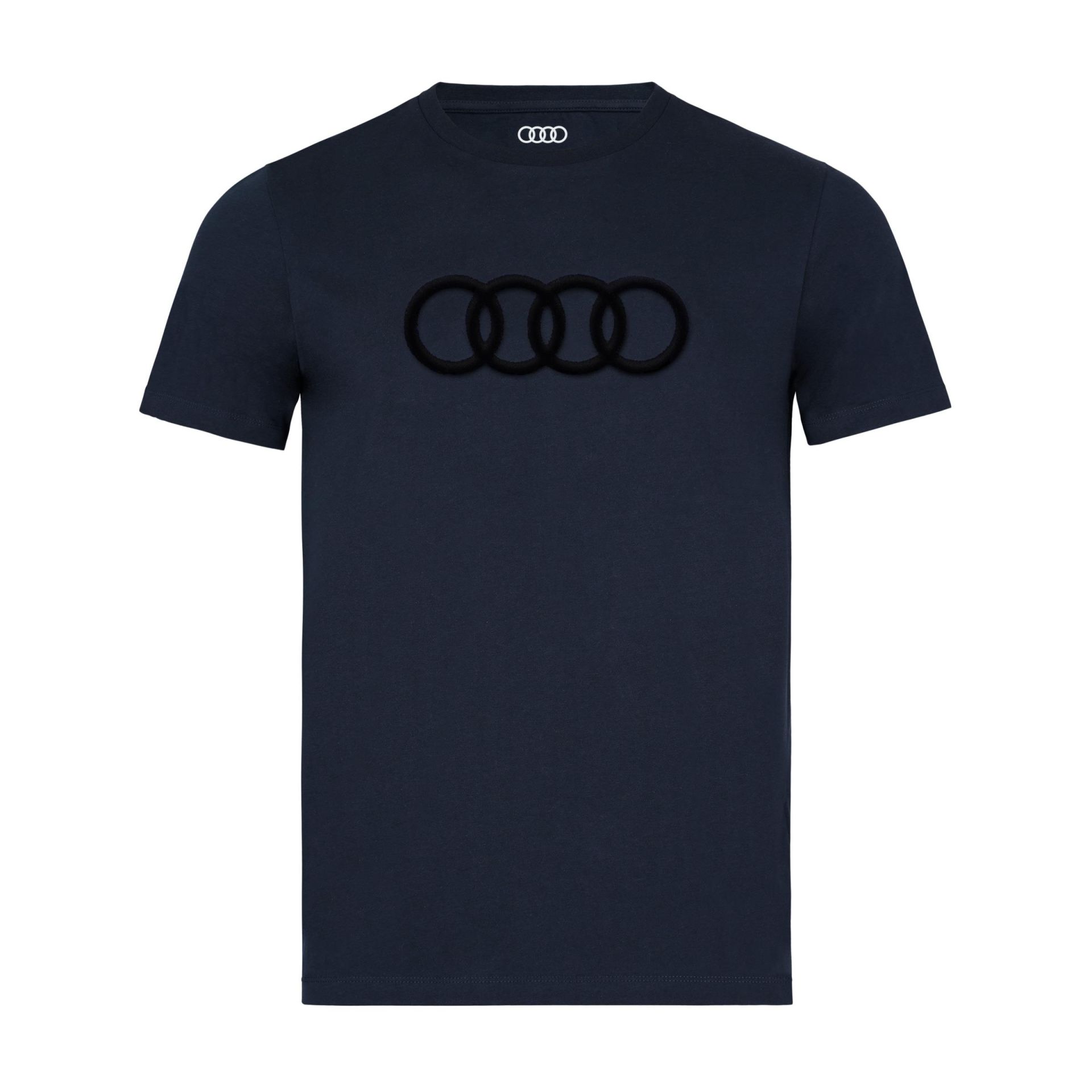 Original Audi T-Shirt Ringe, Herren, dunkelblau T Shirt 
