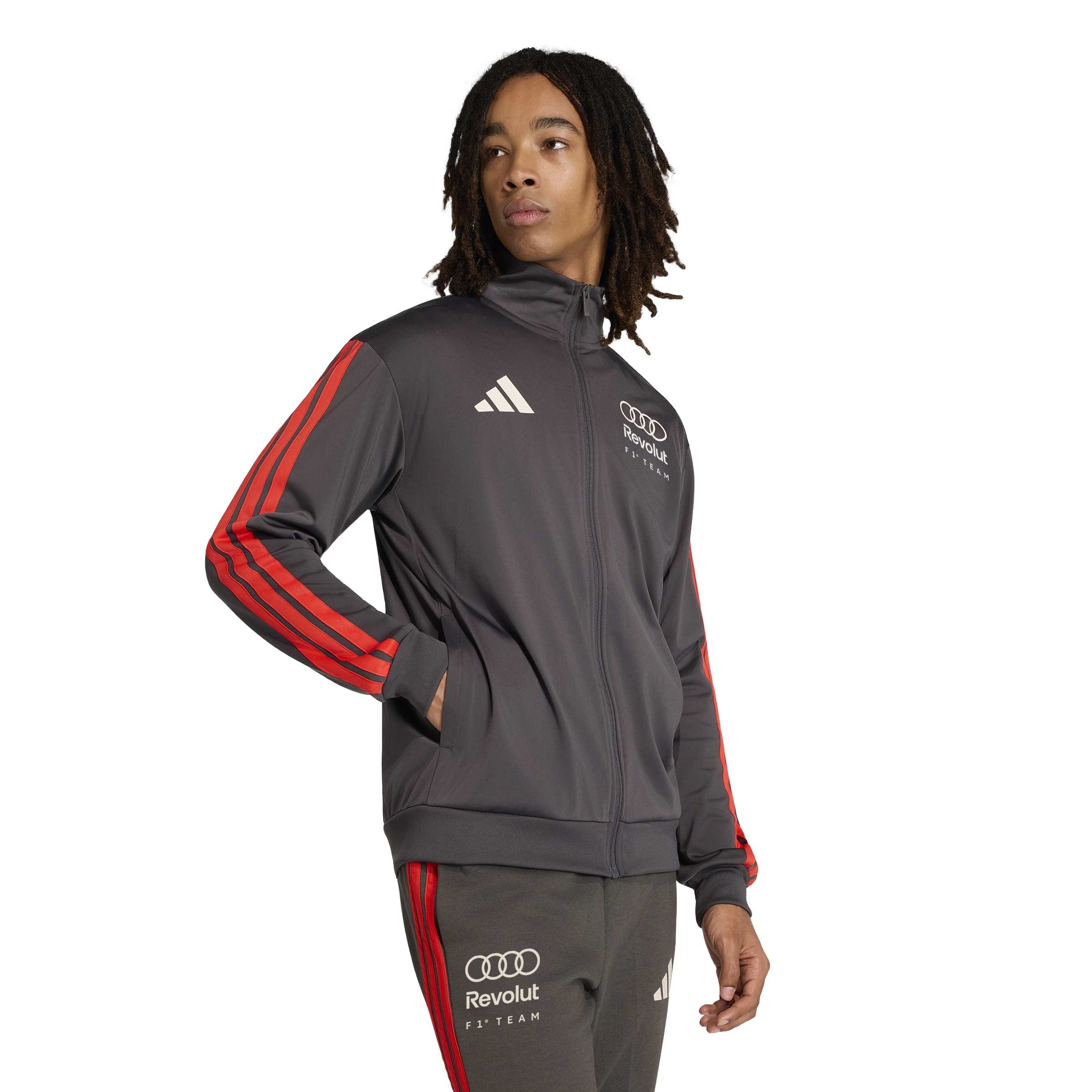 Original Audi Formel 1 Fan Track Top Jacke, Herren, schwarz-grau - 313260140-Konfig