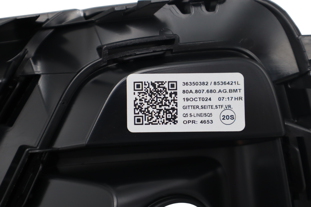 Original Audi Q5 Luftführungsgitter rechts satinschwarz/brillantschwarz