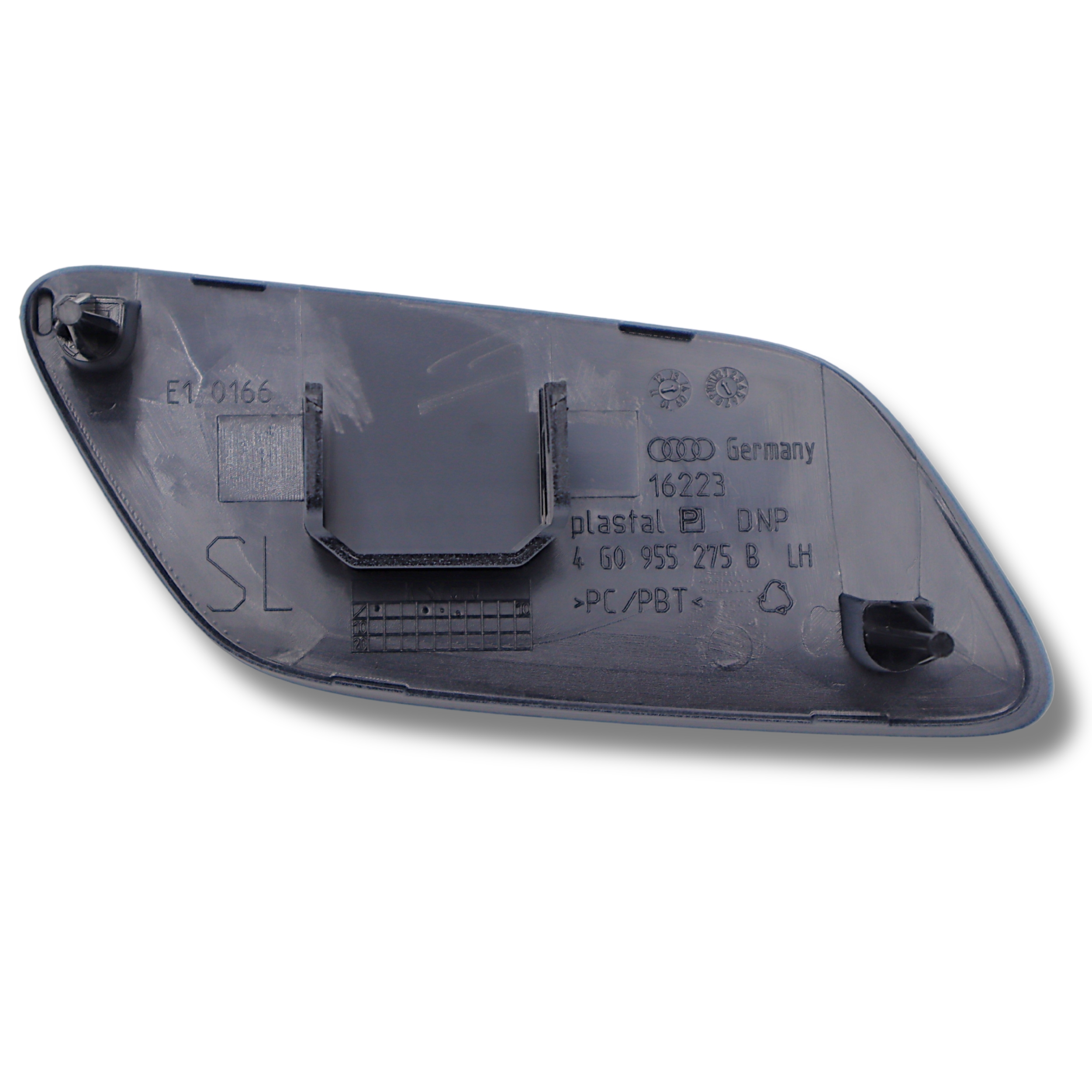 Original Audi A6 Abdeckkappe Stossfänger Scheinwerferwaschanlage Kappe grundiert links vorne