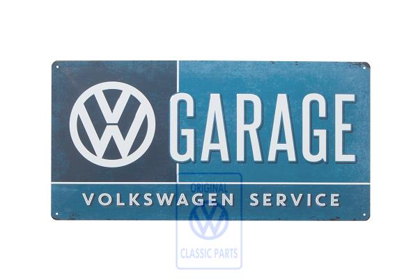Original Volkswagen Garage Blechschild