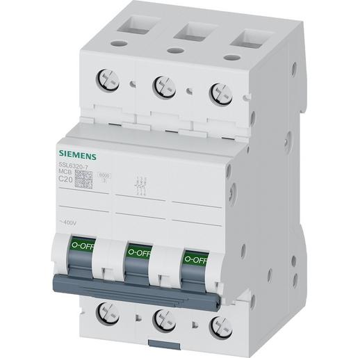 Siemens Leitungsschutzschalter 400V 6kA 3-polig C 20A 5SL6320-7